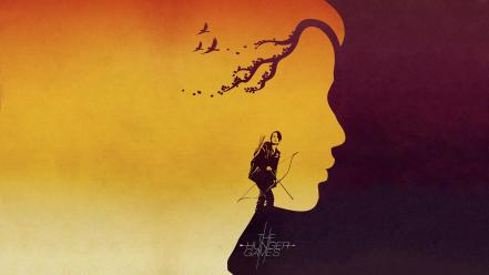 The hunger games abstract fan art minimalistic wallpaper
