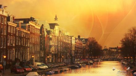 Amsterdam cities photo filters rivers wallpaper