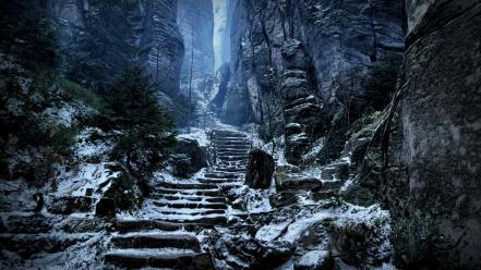 Czech republic labyrinth prachov rocks cliffs landscapes wallpaper