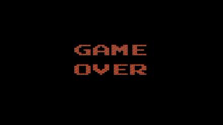 Famicom game over text typography video games wallpaper