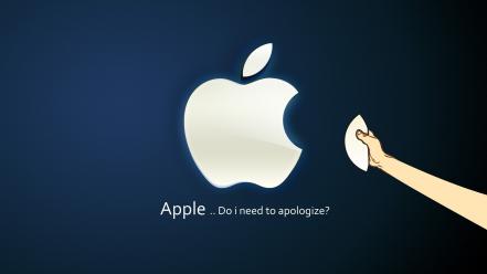 Mac blue funny operating systems wallpaper