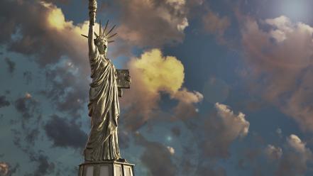 New york city statue of liberty statues wallpaper