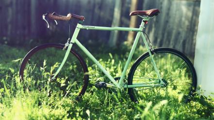Bicycles blurred background grass wallpaper