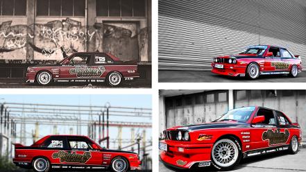 Bmw e30 m3 graffiti red wallpaper