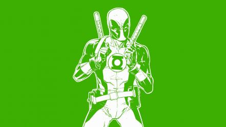 Deadpool wade wilson green lantern marvel comics wallpaper