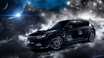 Domestic market subaru cars outer space wolves wallpaper