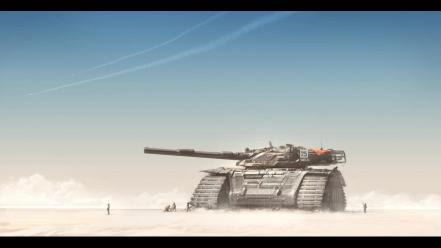 Dune deserts fantasy art science fiction tanks wallpaper
