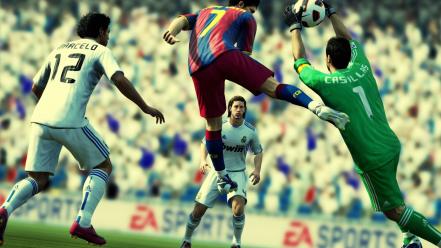 Fc barcelona real madrid football teams video games wallpaper