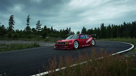 Lancia delta cars drift red tuning wallpaper