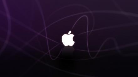 Apple Logo Purple Waves wallpaper
