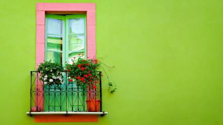 Green Wall Window Hd wallpaper