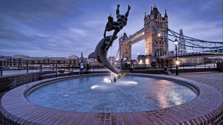 London bridges statues fountain wallpaper