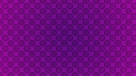 Minimalistic purple pause play button wallpaper