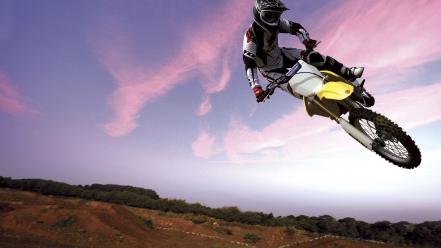 Motocross Bike In Sky wallpaper