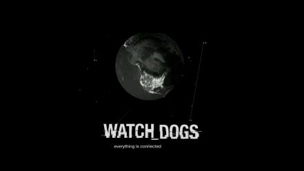 Video games minimalistic text earth connection watch dogs wallpaper