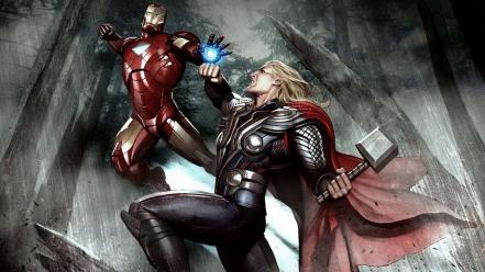 Avengers iron man marvel comics mjolnir thor wallpaper