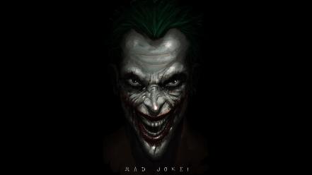 Dc comics the joker black background fan art wallpaper