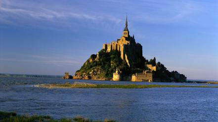 France french mont saint-michel architecture wallpaper