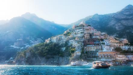 Italia italy cities panorama positano wallpaper