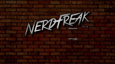 Nerdfreak brick wall wallpaper