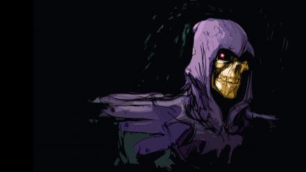 Skeletor black background fan art wallpaper