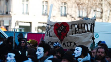 Acta anonymous guy fawkes v for vendetta masks wallpaper