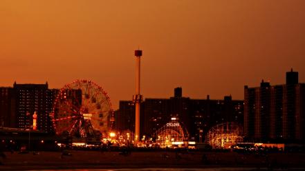 Brooklyn coney island new york city usa beaches wallpaper