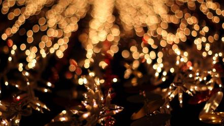 Christmas bokeh lights wallpaper