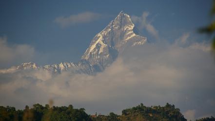 Himalaya machhapuchhre nepal mountains wallpaper