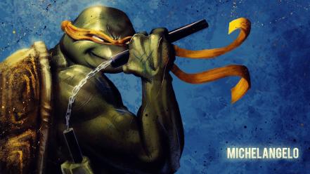 Michaelangelo teenage mutant ninja turtles video games wallpaper