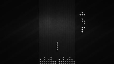 Tetris black minimalistic video games wallpaper
