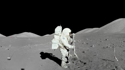 Moon landing astronauts wallpaper