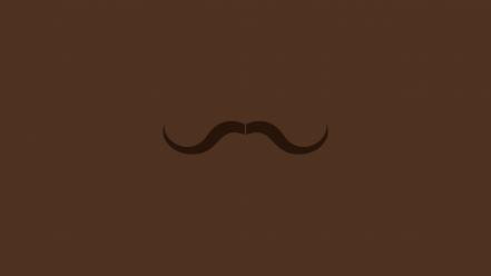 Artwork brown minimalistic mustache wallpaper