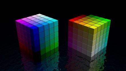 Cubes digital art wallpaper