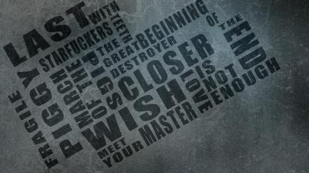 Nine inch nails typography wallpaper