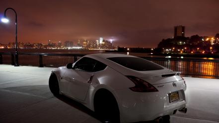 Nissan 370z cars cityscapes night wallpaper