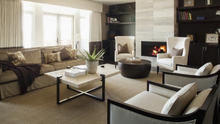 Architecture furniture interior living room wallpaper