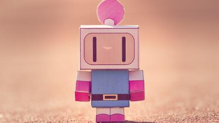 Bomberman macro papercraft video games wallpaper