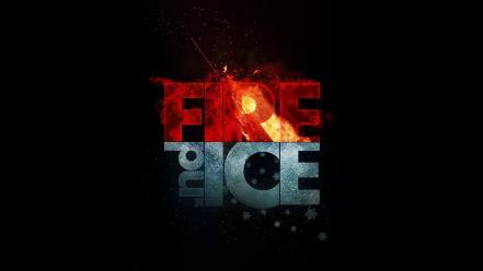 Fire ice minimalistic wallpaper