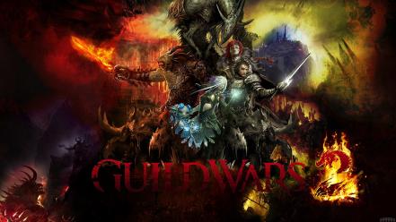 Guild wars 2 mmorpg artwork fantasy art games wallpaper