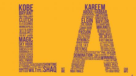 Los angeles lakers nba basketball sports typography wallpaper