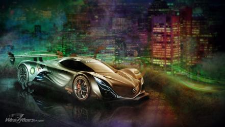 Mazda furai city skyline concept art wallpaper