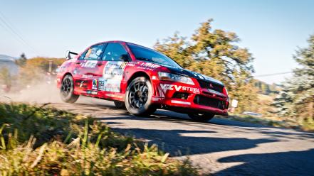 Mitsubishi lancer evolution cars racing rally wallpaper