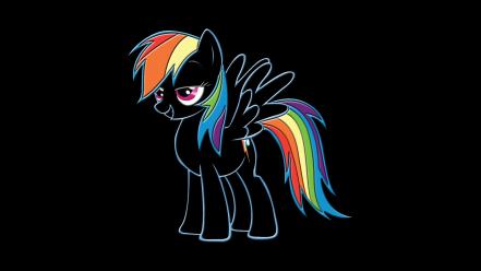 My little pony rainbow dash line wallpaper
