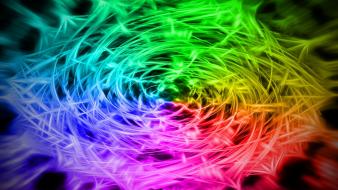 Abstract multicolor rainbows wallpaper