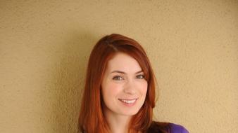 Actress redheads freckles felicia day faces portraits wallpaper