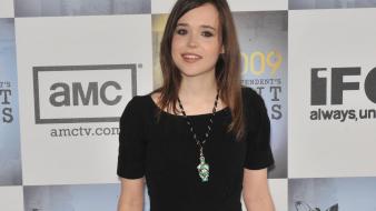 Brunettes women ellen page celebrity wallpaper