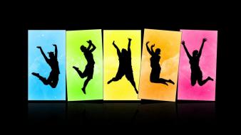 Jumping Silhouettes wallpaper