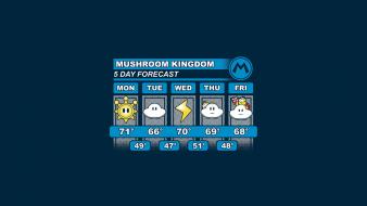 Minimalistic mario funny weather wallpaper