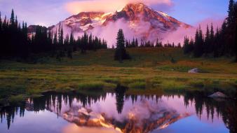 Mountain beautiful reflection wallpaper